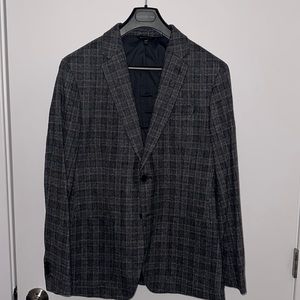 Banana Republic Brand New Grey Plaid 40R Slim fit Blazer